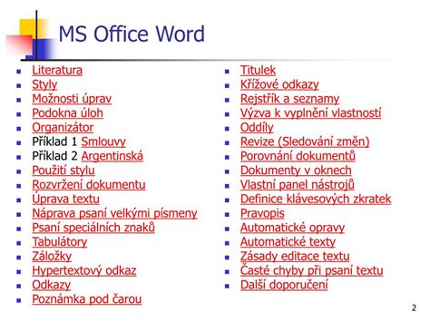 Ppt Textov Procesor Ms Office Word Sb