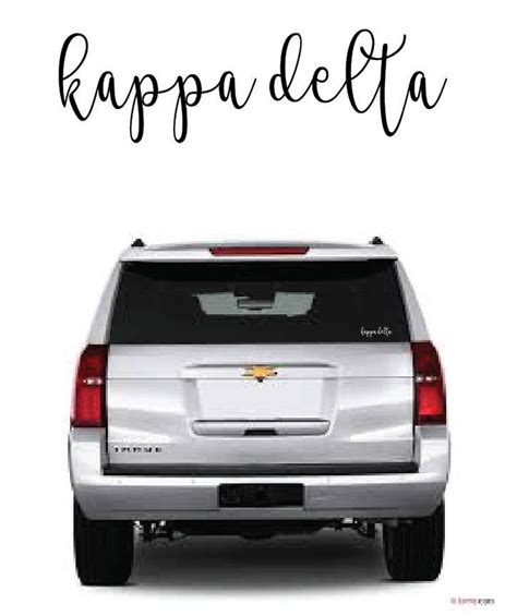 Kappa Delta Kd Sorority Vinyl Car Window Decal Stea Laptop