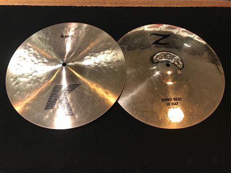 Zildjian Used Cymbals Kz Dyno Beat 14 In Hi Hat Cymbal Pair Dales