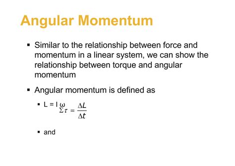 Lecture Notes Angular Momentum Similar To The Relationship