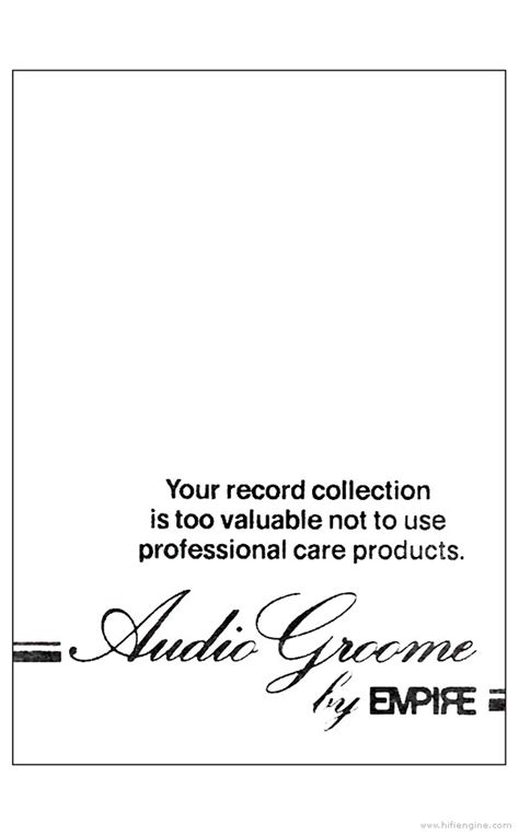 Empire Audio Groome Product Brochure Vinyl Engine