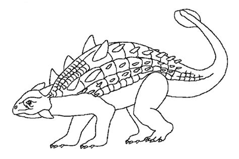 Coloriage Euoplocephalus Dinosaure Dessin Gratuit Imprimer