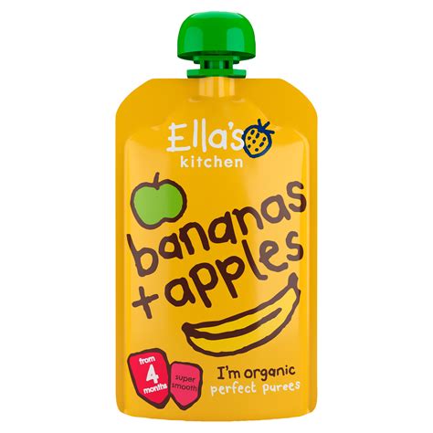 Ella S Kitchen Banaan Appel 4 Per Stazak 120 G