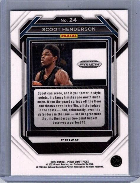 Panini Prizm Draft Picks Green Prizm Scoot Henderson Rookie