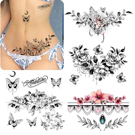 Roarhowl Tatuajes Temporales Sexys Para Mujer Kit De