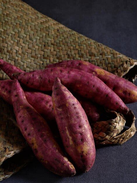 Premium Photo Red Sweet Potato Ipomoea Batatas Freshly Harvested