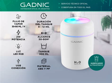 Humificador Gadnic Hmd Difusor Arom Tico Aromaterapia Bidcom