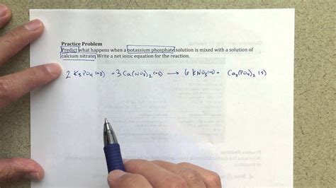 General Chemistry I Precipitation Reactions And Net Ionic Equations