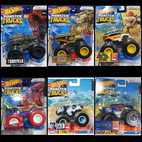 Jual Hot Wheels Monster Trucks Triceratops Samson VW Volkswagen Dragbus Gotta Dump Red