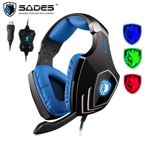 Sades A60 Pc Gamer Headset Usb 71 Surround Sound Pro Gaming Headset