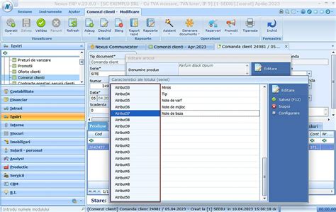 Nexus Erp Ad Ugare P N La De Atribute