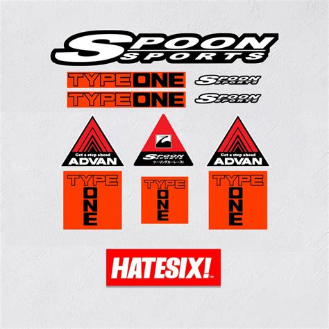 Jual Sticker Decal Spoon Sport Type One Advan Set Hatesix Shopee