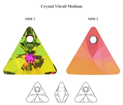 Genuine SWAROVSKI Crystal Vitrail Medium Color Pendants Many Shapes