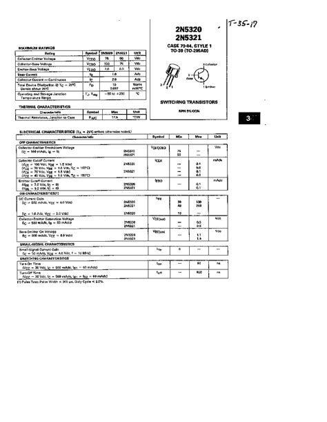 N Datasheet Pages Boca Switching Transistors Npn Silicon