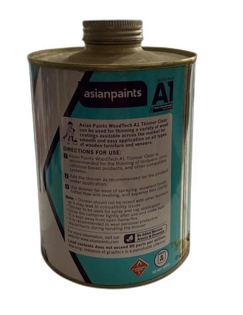 Asian Paints Woodtech A1 Multipurpose Thinner Packaging Type Jar