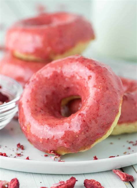 Strawberry Glazed Donuts Chisel And Fork