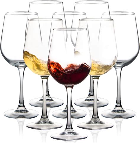 Hakeemi Fully Tempered Wine Glasses Set Of 8 155 Oz