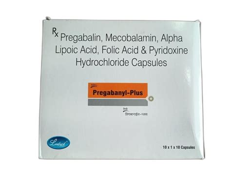 Pregabalin Mecobalamin Alpha Lipoic Acid Folic Acid And Pyridoxine Hydrochloride Capsules At Rs