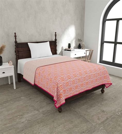 Buy Pink Cotton Traditional Gsm Double Bed Dohar At Off By