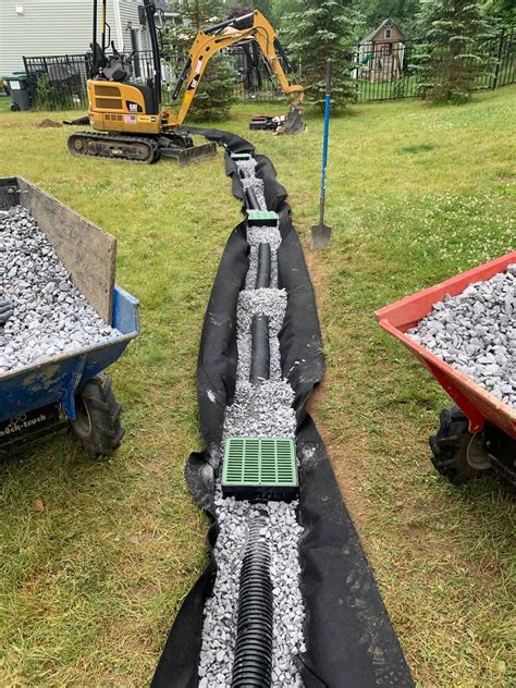 how to install french drains in yard