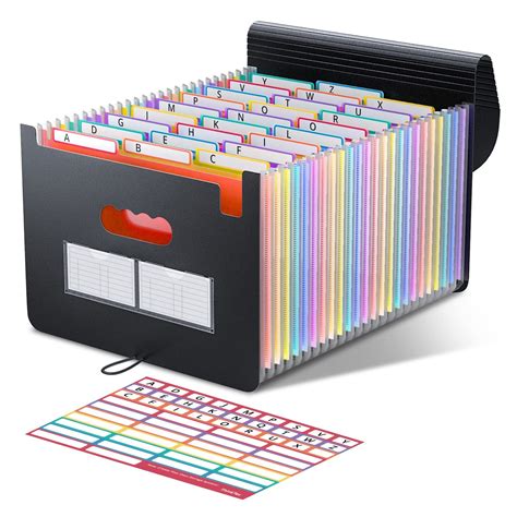 Buy 26 Pockets Accordian File Folder Organizer Expanding Filing Box A4