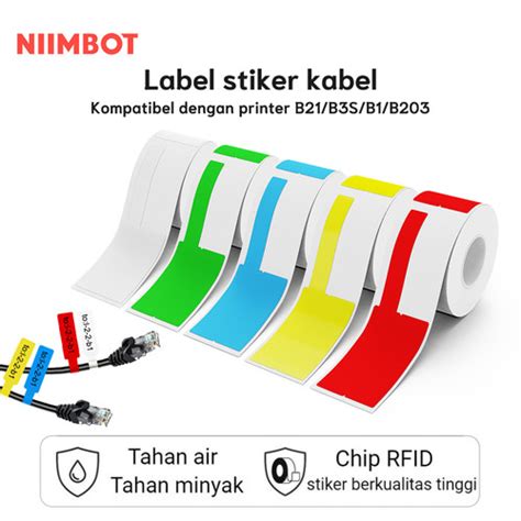 Jual NIIMBOT B21 B1 B203 B3S Kertas Label Kabel Stiker Jaringan Serat