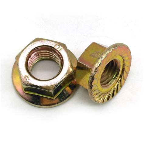 Zinc Plated M12 Serrated Class 4 Hexagon Flange Nut DIN6923