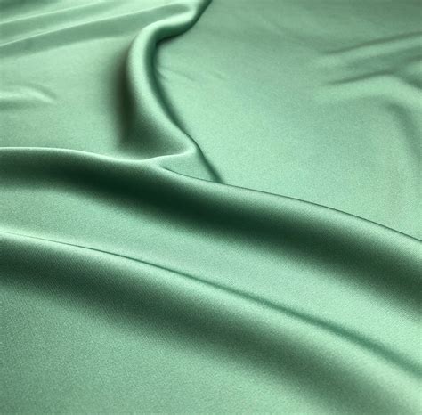 Pastel Green Silk Satin Fabric By The Yard Lingerie And Dress Etsy