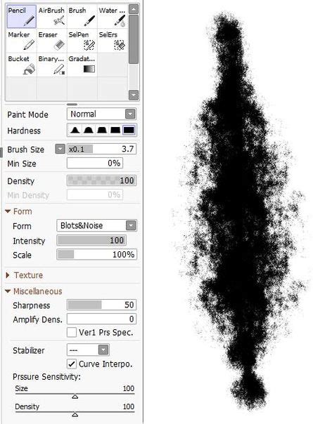 Sai Brush Settings