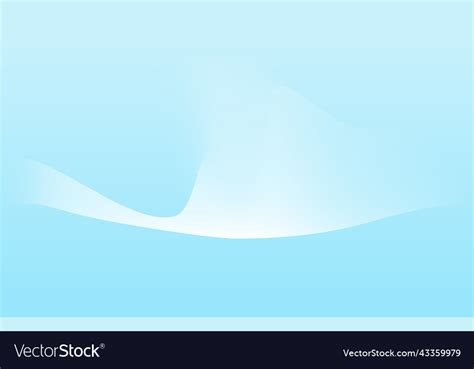 Pastel light blue gradient abstract wave space Vector Image