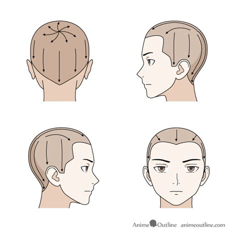 How To Draw Slicked Back Hair Front View How to draw short hair