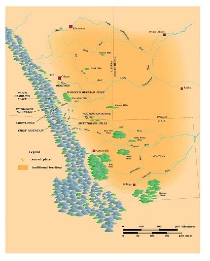 Blackfoot Indians Map