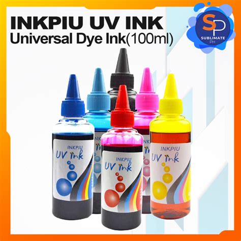 Inkpiu UV Ink 100ML Universal Dye Printer Refill Ink C M Y K LM LC UV