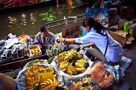 Damnoen Saduak Floating Market Maeklong Railway Market Tour From Bangkok