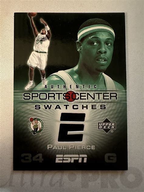 Upper Deck Espn Sportscenter Swatches Paul Pierce Scs Pp Hof