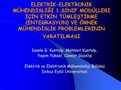 Pdf Elektr K Elektron K M Hend Sl Sinif Web Deu Edu Tr Aek