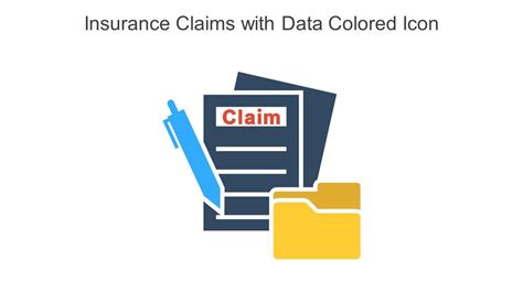 Insurance Claims With Data Colored Icon In Powerpoint Pptx Png And