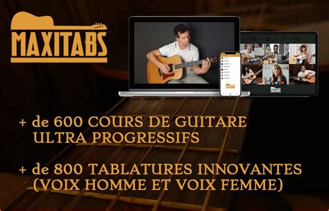 Cours de guitare en ligne Collection de tablatures dans un même site