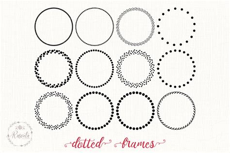 Dotted Circle Wreaths Frame By Rasveta Thehungryjpeg