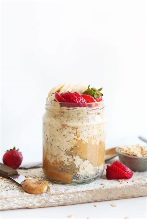 Peanut Butter Overnight Oats 5 Ingredients Minimalist Baker Recipes