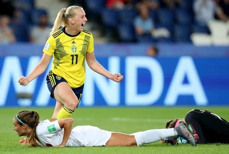 Swedens Stina Blackstenius Jubilates After Scoring Editorial Stock