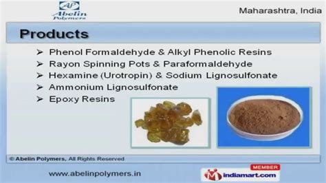 Phenol Formaldehyde Resins by Abelin Polymers, Mumbai - YouTube