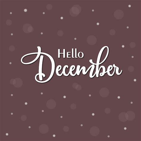 Premium Vector Hello December Lettering Elements For Invitations