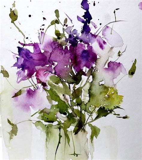 Pin by Tineke Hoepman on bloemen | Abstract flower painting watercolor ...