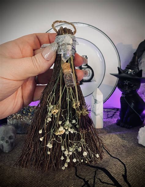 Eucalyptus Witches Broom Besom Made With Dried Flowers And Etsy