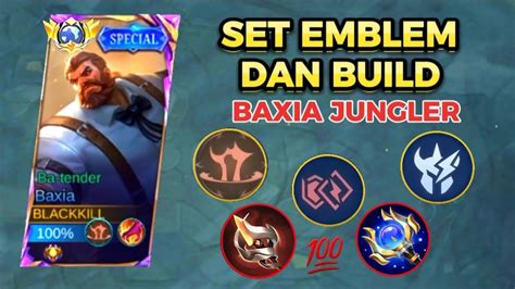 Gameplay Baxia Hyper Set Emblem Dan Build Terbaru Mobile