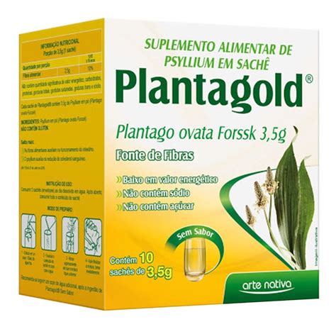 Planta Gold Plantago Ovata Sem Sabor Rico Em Fibra Sach S Mercadolivre