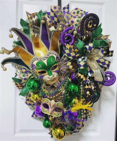 Mardi Gras Mask Door Decor