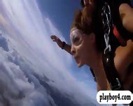 Three Huge Boobs Babes Skydiving Naked From 15000 Feet
