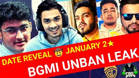 Bgmi Unban Leak Regtos Reveal Bgmi Unban Date January Unban